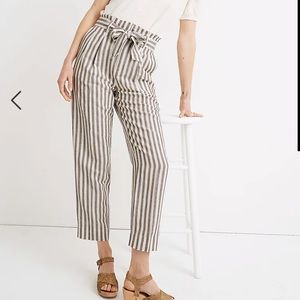 Striped High-Waisted Pants